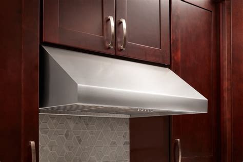 range hood with buttons underneath